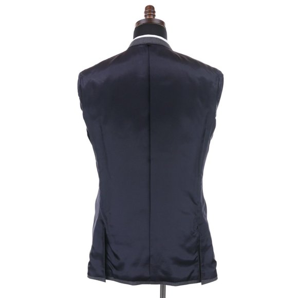 J Crew Ludlow Tollegno 1900 Wool Suit 40L Gray Herringbone 35 X 33 Flat Front - Picture 8 of 14